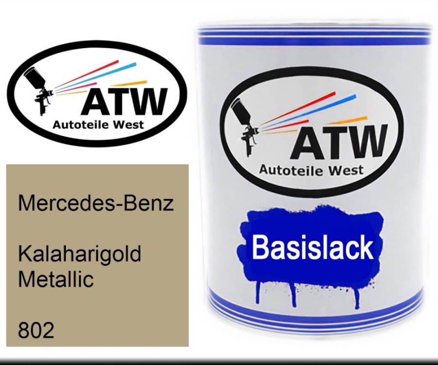 Mercedes-Benz, Kalaharigold Metallic, 802: 1L Lackdose, von ATW Autoteile West.